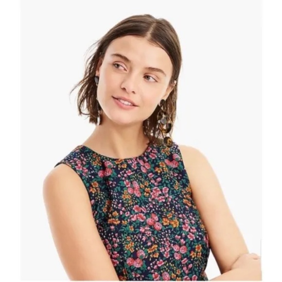 J Crew Floral Jacquard Sheath Career Dress - Picture 2 of 16